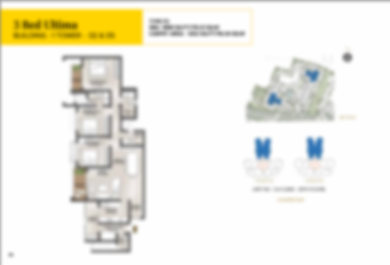 Sattva City  3 BHK Floorplan